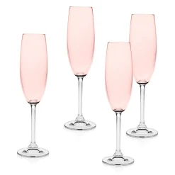 New Godinger Meridian Blush Flute, Set of 4