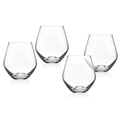 New Godinger Meridian Stemless Wine Glass, Set of 4