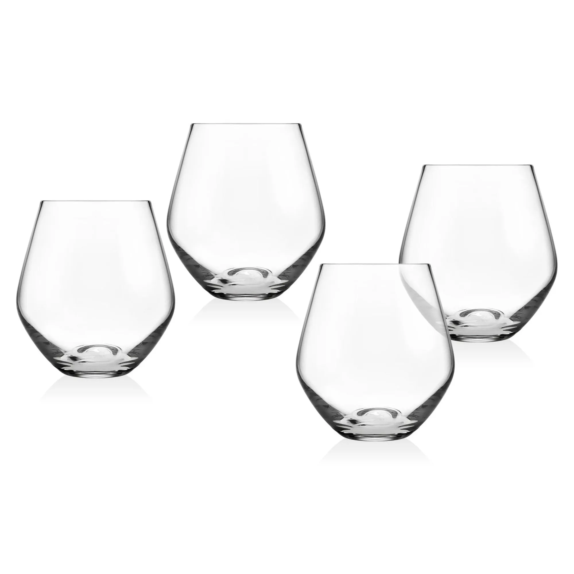 New Godinger Meridian Stemless Wine Glass, Set of 4