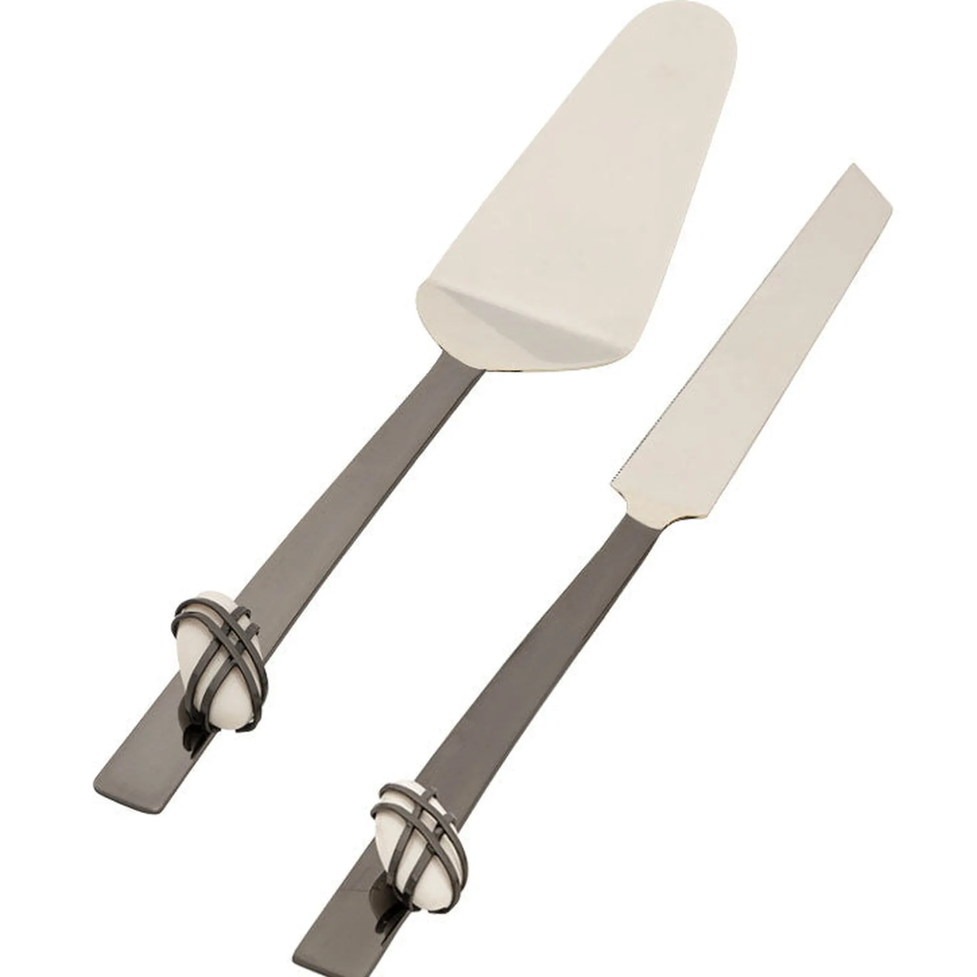 Outlet Godinger Midnight Pebble Cake Server Set