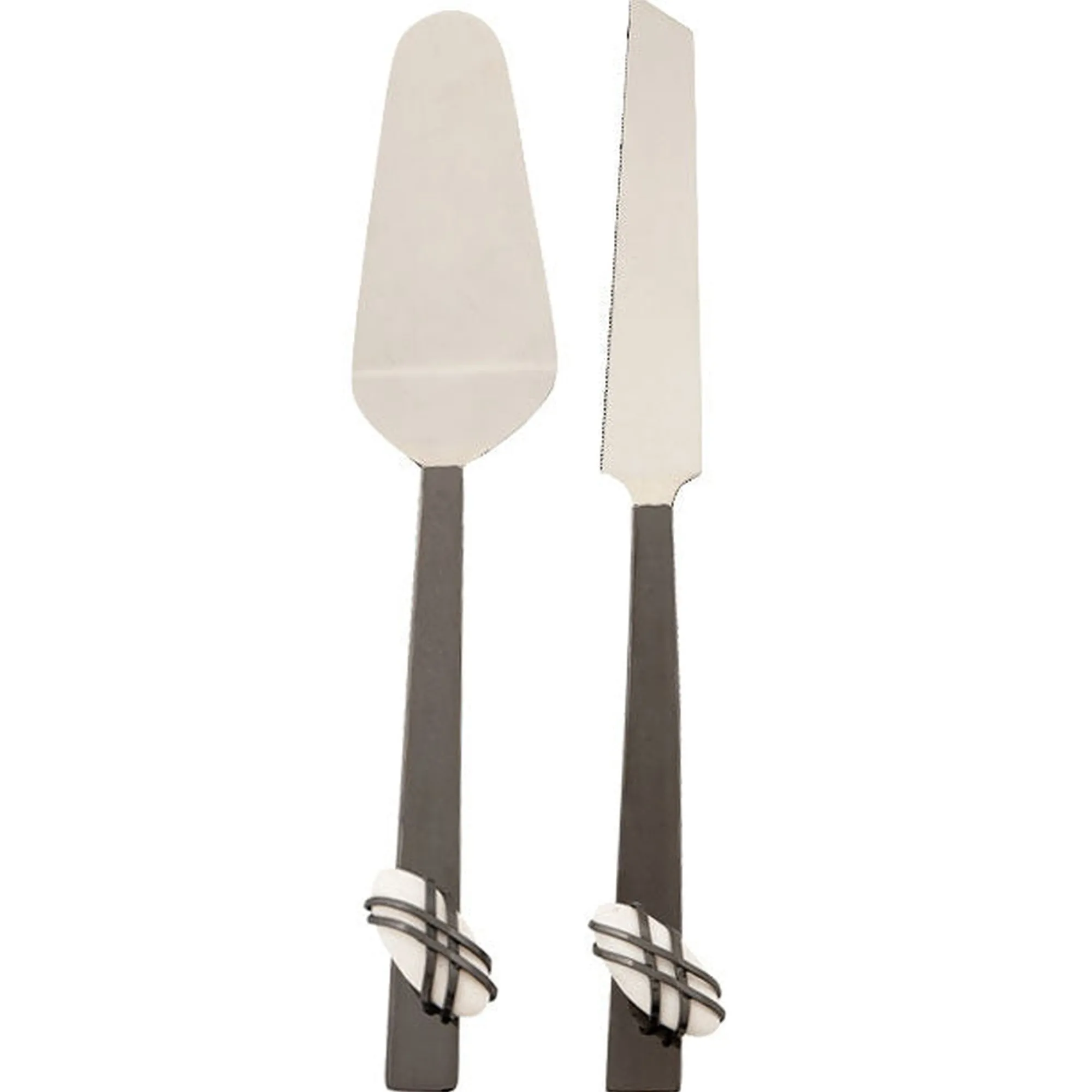 Outlet Godinger Midnight Pebble Cake Server Set