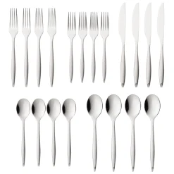 Hot Godinger Milano Satin 18/10 Stainless Steel 20 Piece Flatware Set, Service For 4