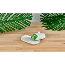 Hot Godinger Monstera & Palm Leaf Butter Dish