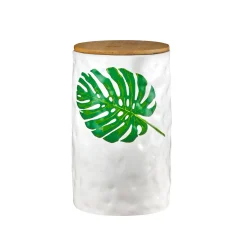 Online Godinger Monstera & Palm Leaf Large Storage Canister
