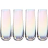 Best Godinger Monterey Stemless Flute, Set of 4