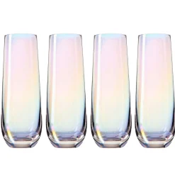 Best Godinger Monterey Stemless Flute, Set of 4