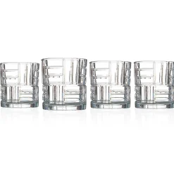 Discount Godinger Mosaic Double Old Fashion Glass, Set of 4