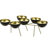 Clearance Godinger Munro Black & Gold Hammered Appetizer Server