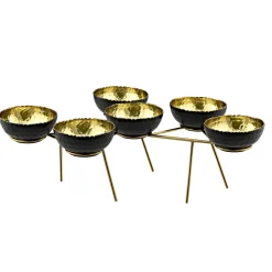 Clearance Godinger Munro Black & Gold Hammered Appetizer Server