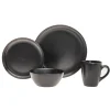 Best Godinger Noire Stoneware 16 Piece Dinnerware Set, Service For 4