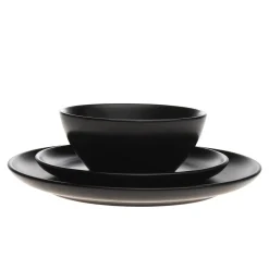 Best Godinger Noire Stoneware 16 Piece Dinnerware Set, Service For 4