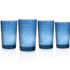 Online Godinger Paisley Blue Highball, Set of 4