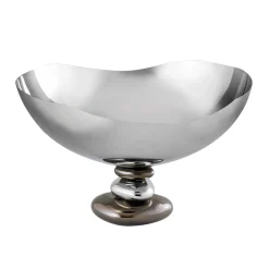 Online Godinger Pebble Gunmetal Flair Serving Bowl