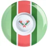 New Godinger Pickle Ball Striped Melamine Chip-n-Dip