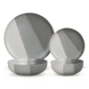 Best Godinger Piermont Grey 16 Piece Dinnerware Set, Service For 4