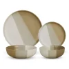 Sale Godinger Piermont Natural 16 Piece Dinnerware Set, Service For 4