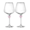 Clearance Godinger Pink Bow White Wine, Set of 2