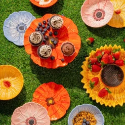 Online Godinger Pink Poppy Flower Cereal Bowl