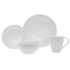 Sale Godinger Pique Plain Porcelain 16 Piece Dinnerware Set, Service for 4