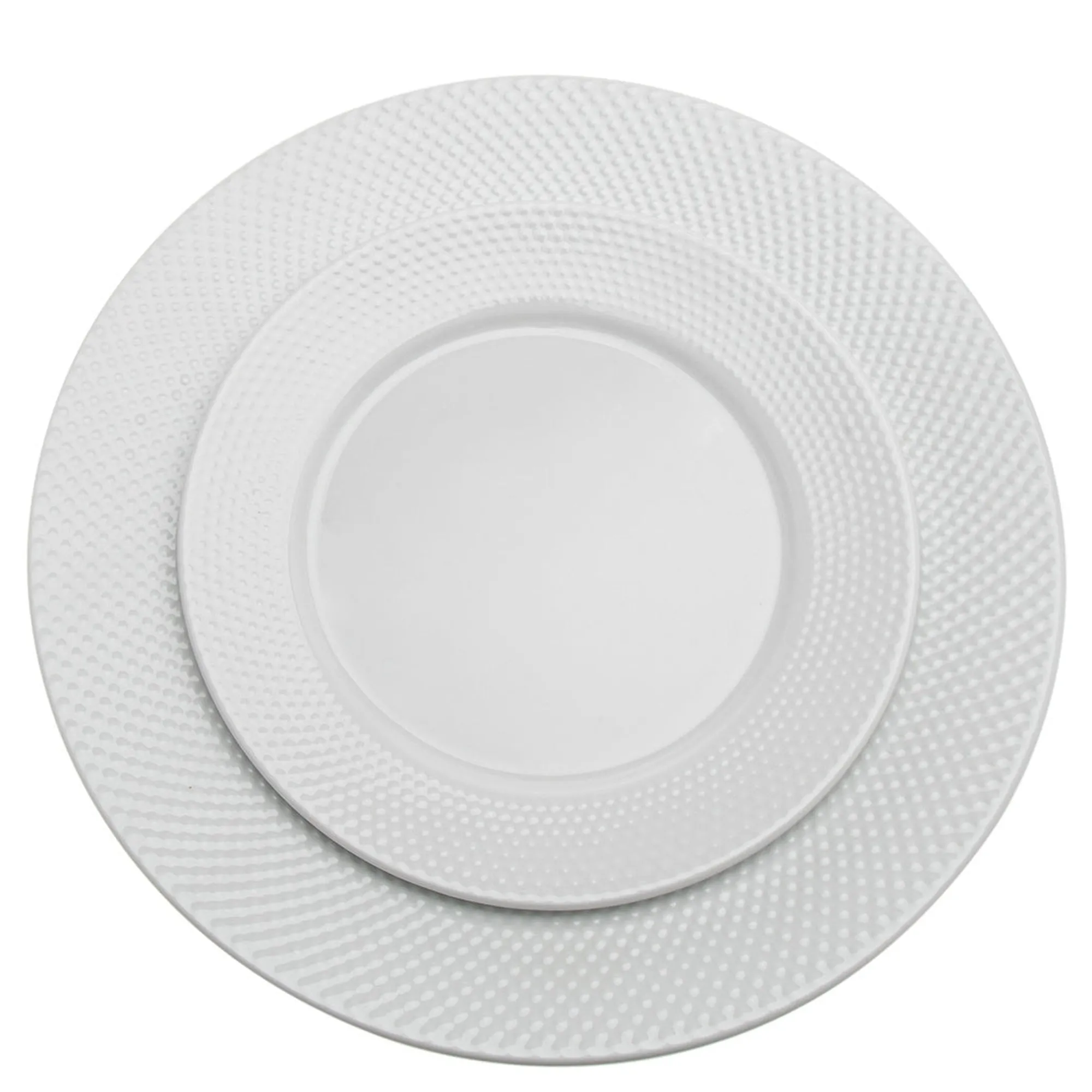 Sale Godinger Pique Plain Porcelain 16 Piece Dinnerware Set, Service for 4