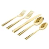 Clearance Godinger Plait Mirror Gold 18/0 Stainless Steel 20 Piece Flatware Set, Service For 4