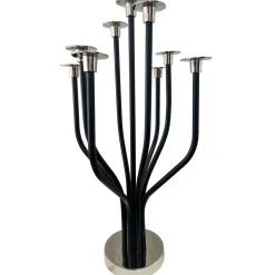Godinger Radiant Tree 9 Light Black & Silver Candelabra