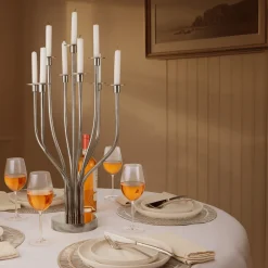 Outlet Godinger Radiant Tree 9 Light Stainless Candelabra