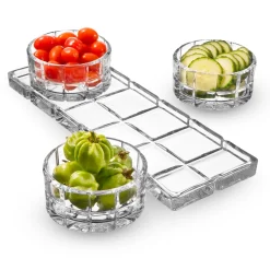 Hot Godinger Radius 4 Piece Appetizer Server