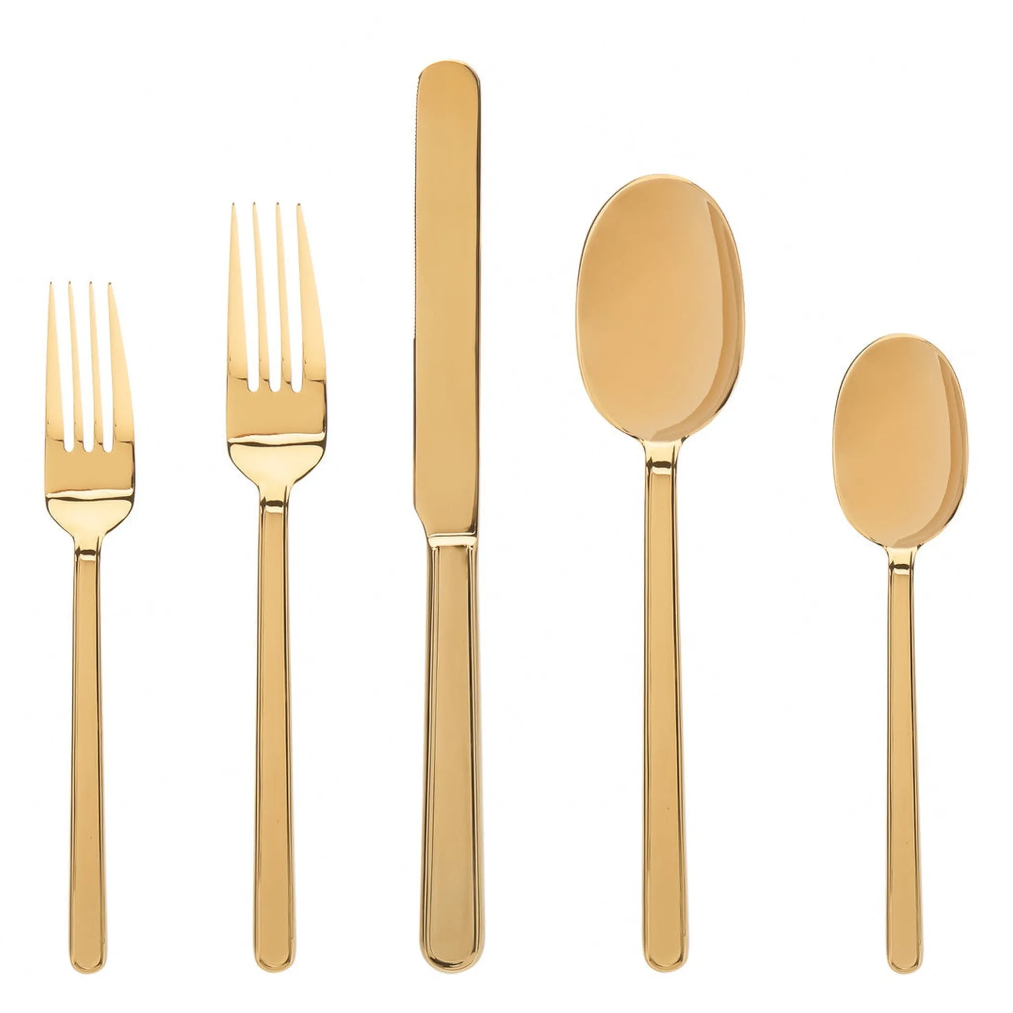 Sale Godinger Rail Gold 18/10 Stainless Steel 20 Piece Flatware Set, Service For 4