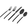 Clearance Godinger Ramp Mirrored Black 18/0 Stainless Steel 20 Piece Flatware Set, Service For 4