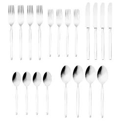 Hot Godinger Ramp Satin 18/0 Stainless Steel 20 Piece Flatware Set, Service For 4