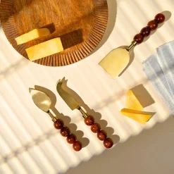 New Godinger Rathlin Caramel 3 Piece Cheese Tool Set