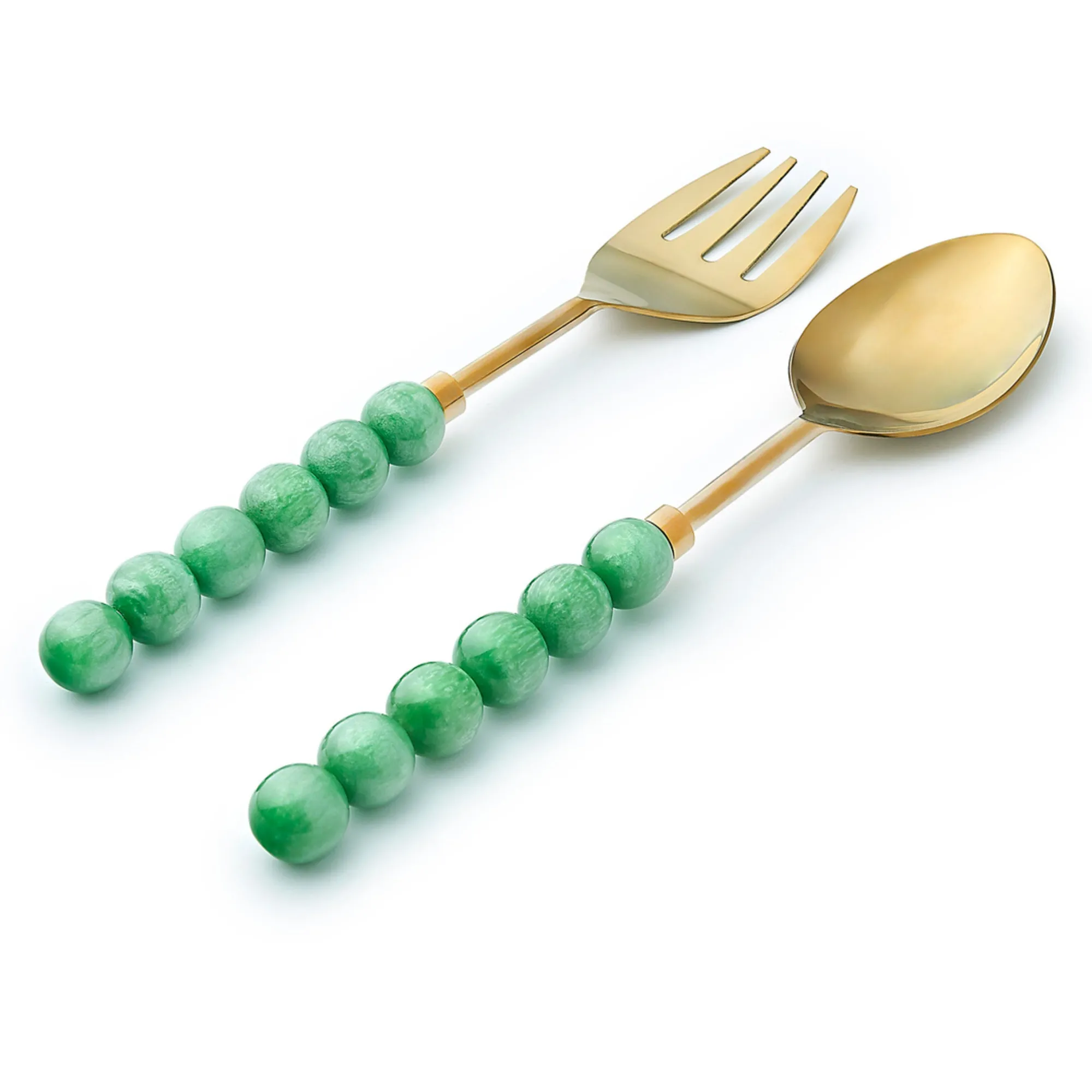 New Godinger Rathlin Green Salad Server Set