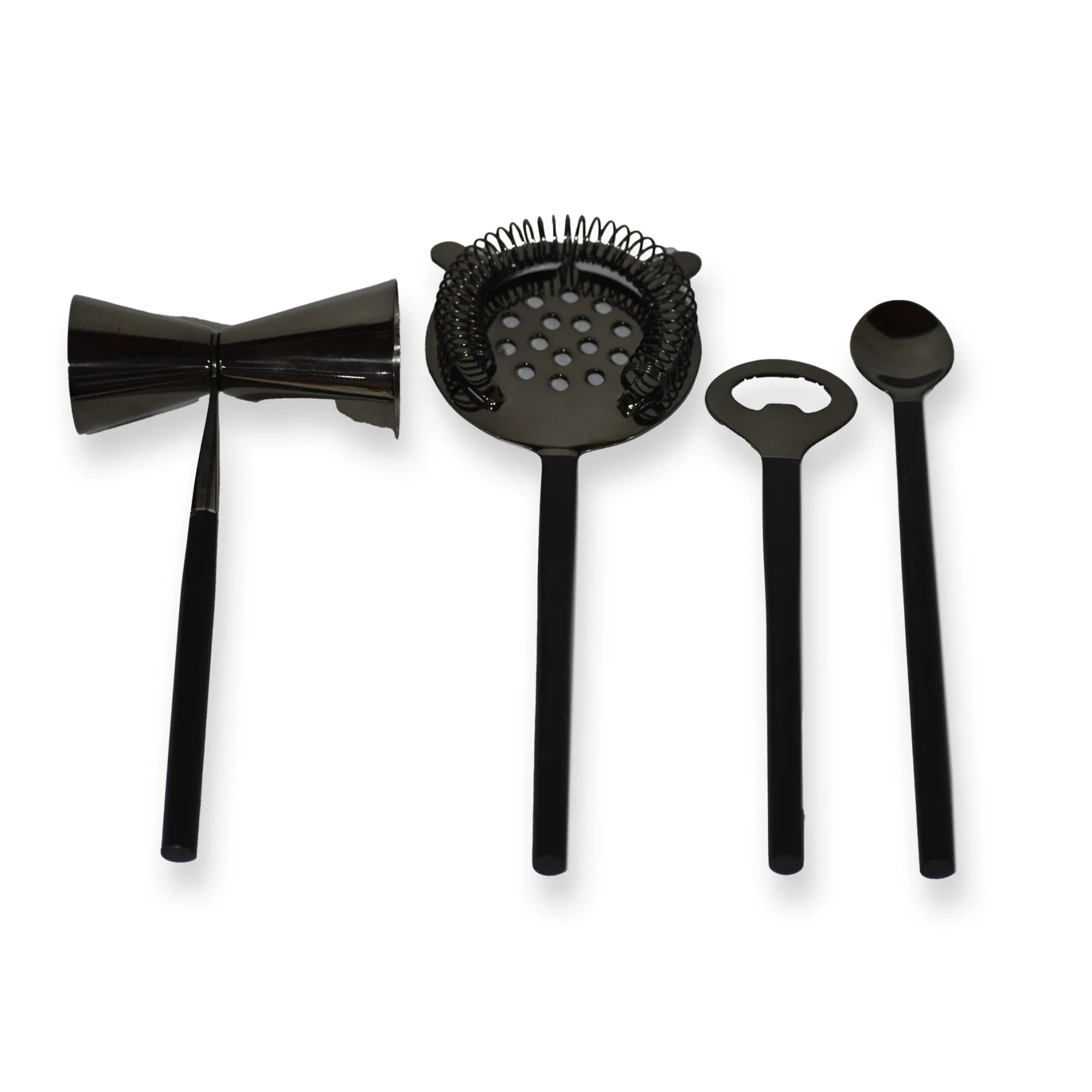 Clearance Godinger Raven Matte Black 4 Piece Bar Tool Set
