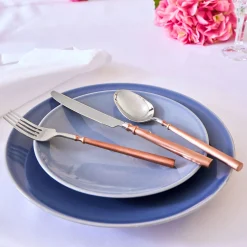 Sale Godinger Regal Copper Handle 18/10 Stainless Steel 20 Piece Flatware Set, Service For 4