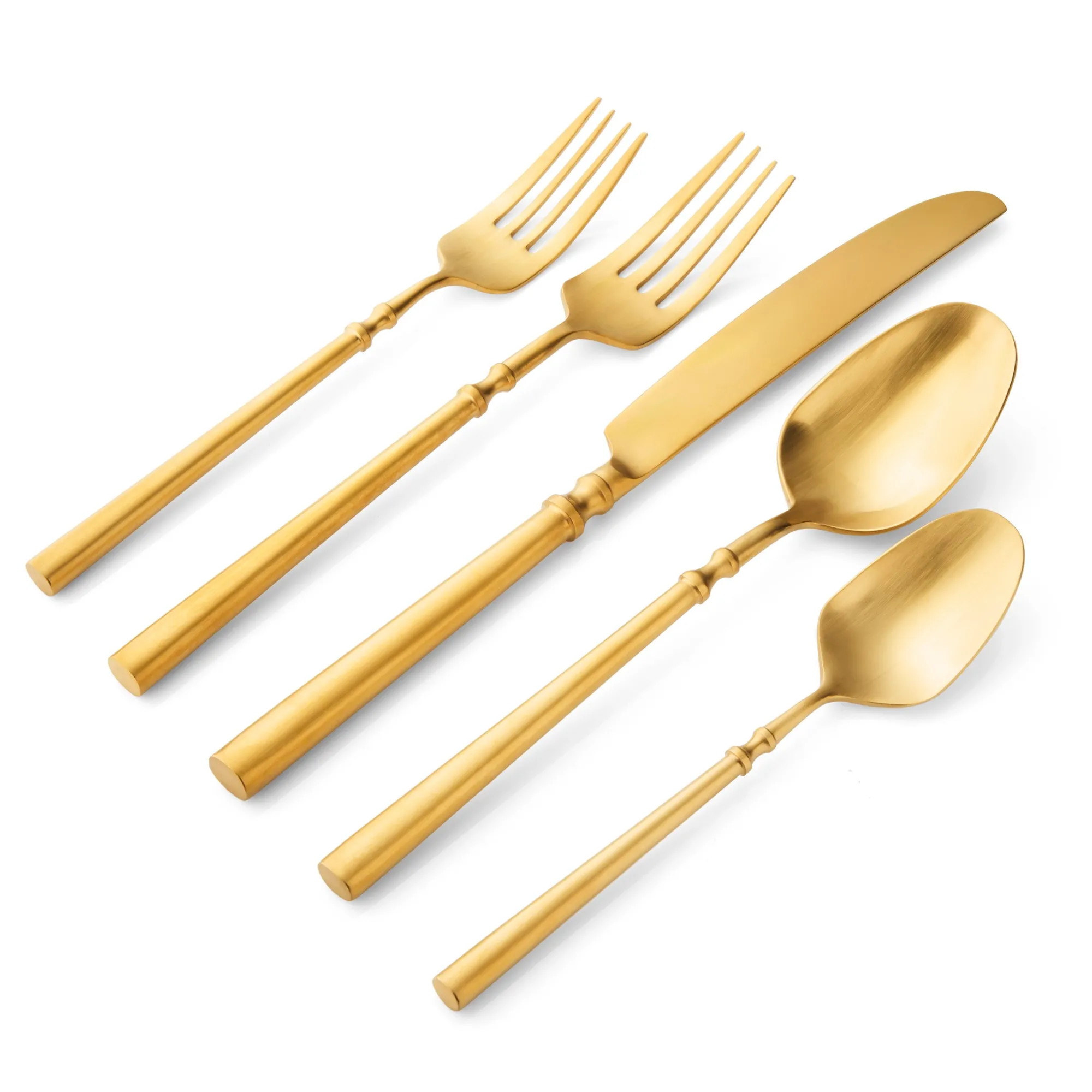 Sale Godinger Regal Gold 18/10 Stainless Steel 20 Piece Flatware Set, Service For 4