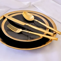 Sale Godinger Regal Gold 18/10 Stainless Steel 20 Piece Flatware Set, Service For 4