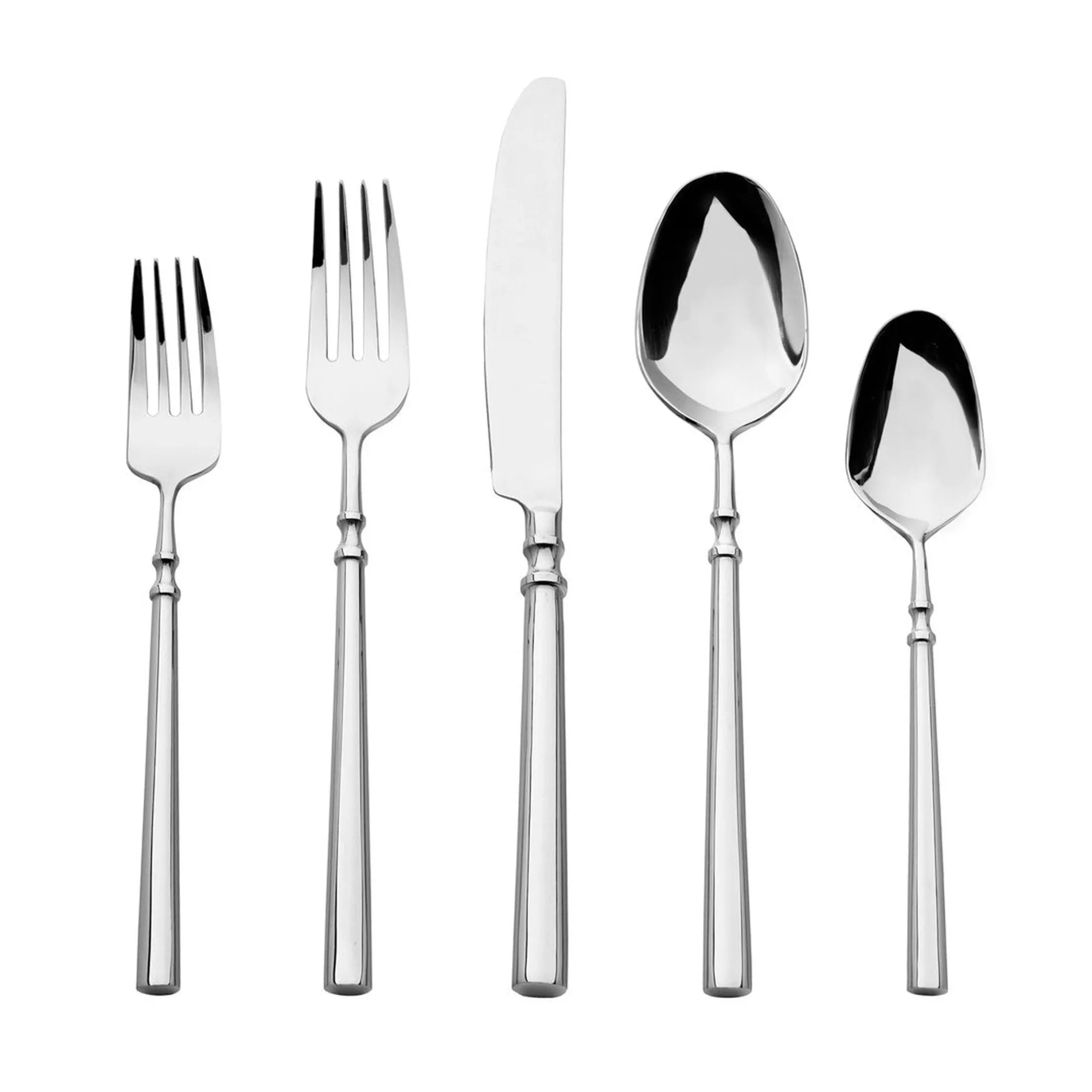 Best Godinger Regal Mirrored 18/10 Stainless Steel 20 Piece Flatware Set, Service For 4