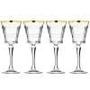 Discount Godinger Regent Crystal Gold Rim White Wine. Set of 4