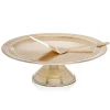 Sale Godinger Revere Champagne Gold Footed Cake Stand with Server