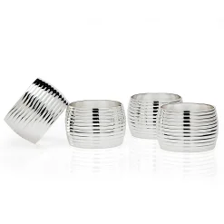 Hot Godinger Ribbed Napkin Ring Set