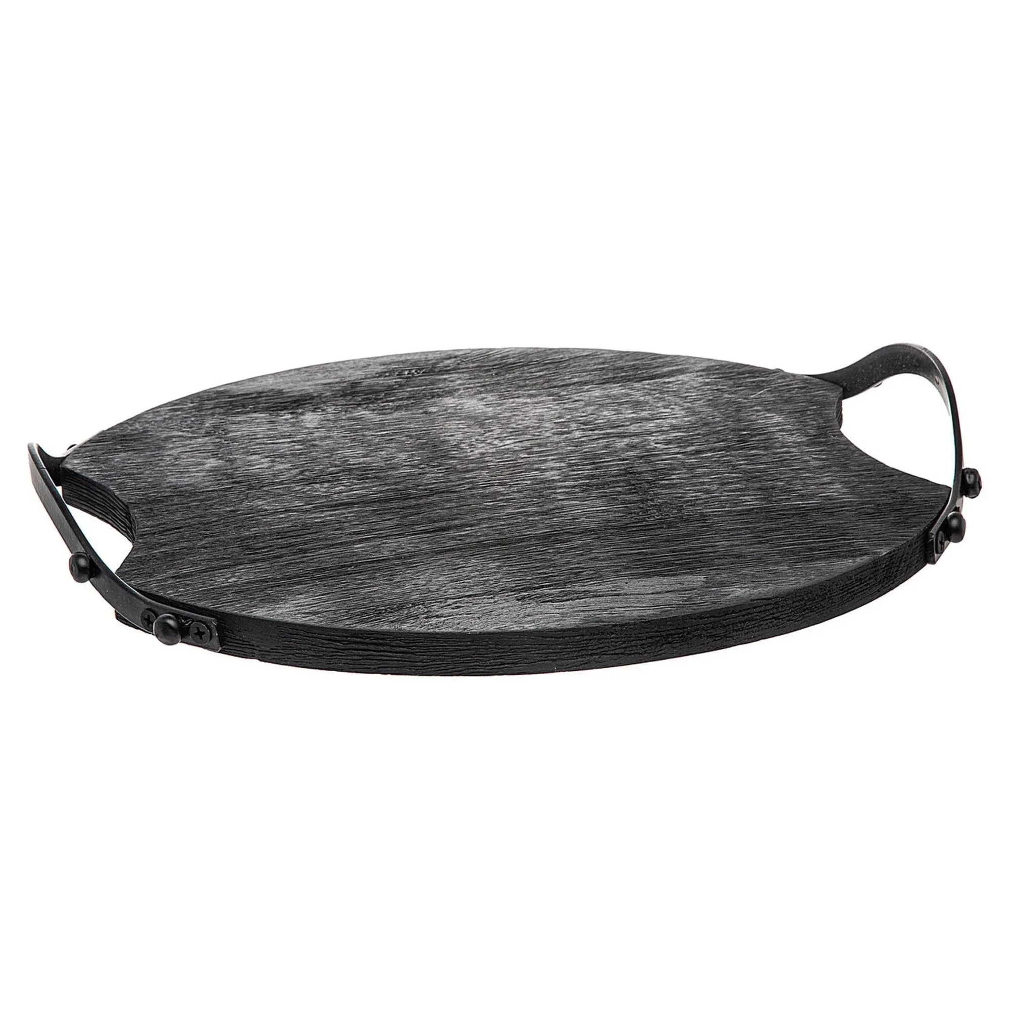 New Godinger Ridgewood Black Small Serving Tray