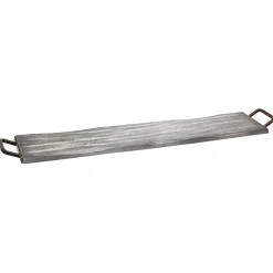 Discount Godinger Ridgewood Grey Wash Large Rectangle Serving Tray