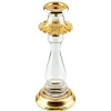 New Godinger Ripple Gold Large Tapered & Pillar Candleholder
