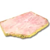 Hot Godinger Rose Quartz Gold Edge Serving Board