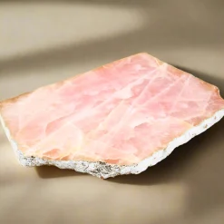 Sale Godinger Rose Quartz Silver Edge Serving Board