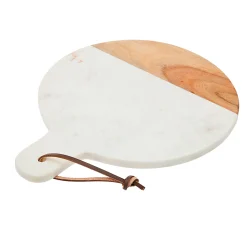 New Godinger Rosewood Marble & Wood Cheese Board