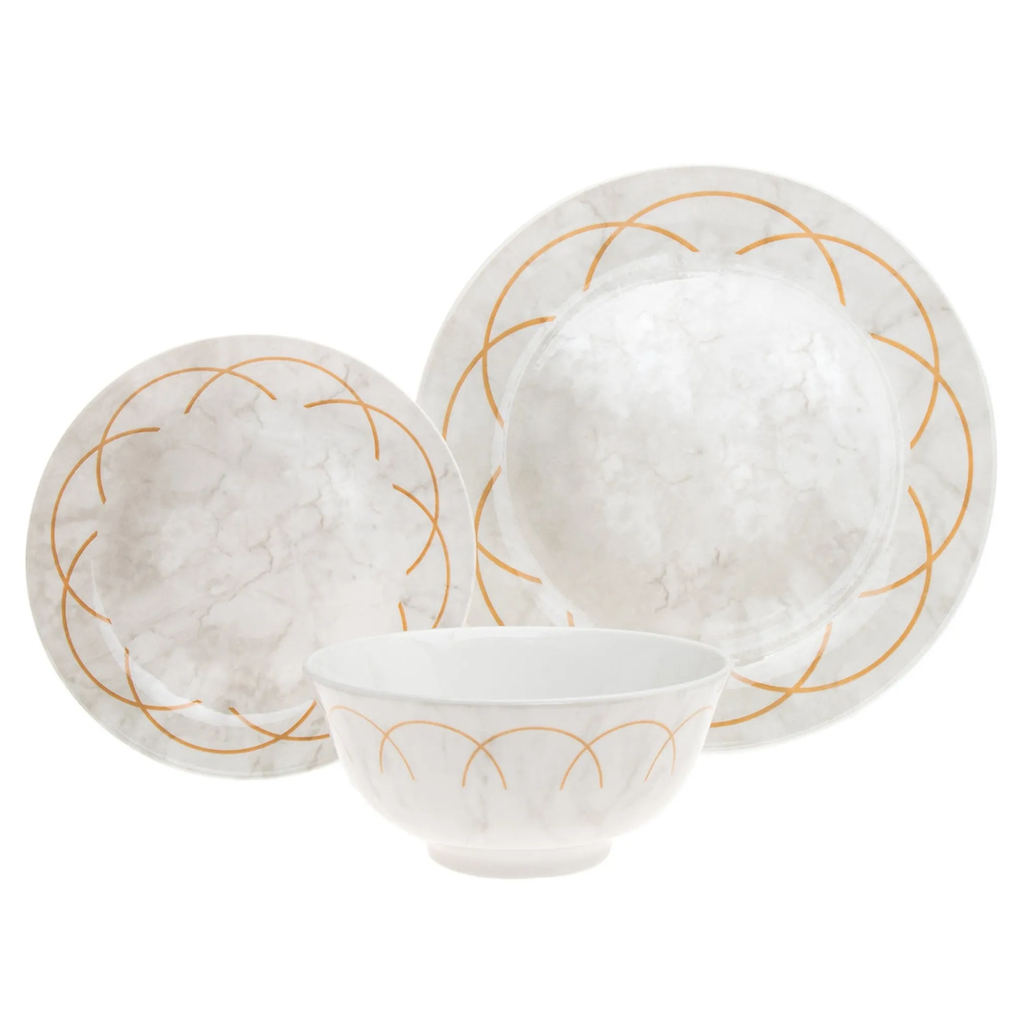 Online Godinger Rotolo Porcelain 12 Piece Dinnerware Set, Service for 4