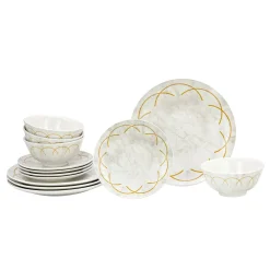 Online Godinger Rotolo Porcelain 12 Piece Dinnerware Set, Service for 4