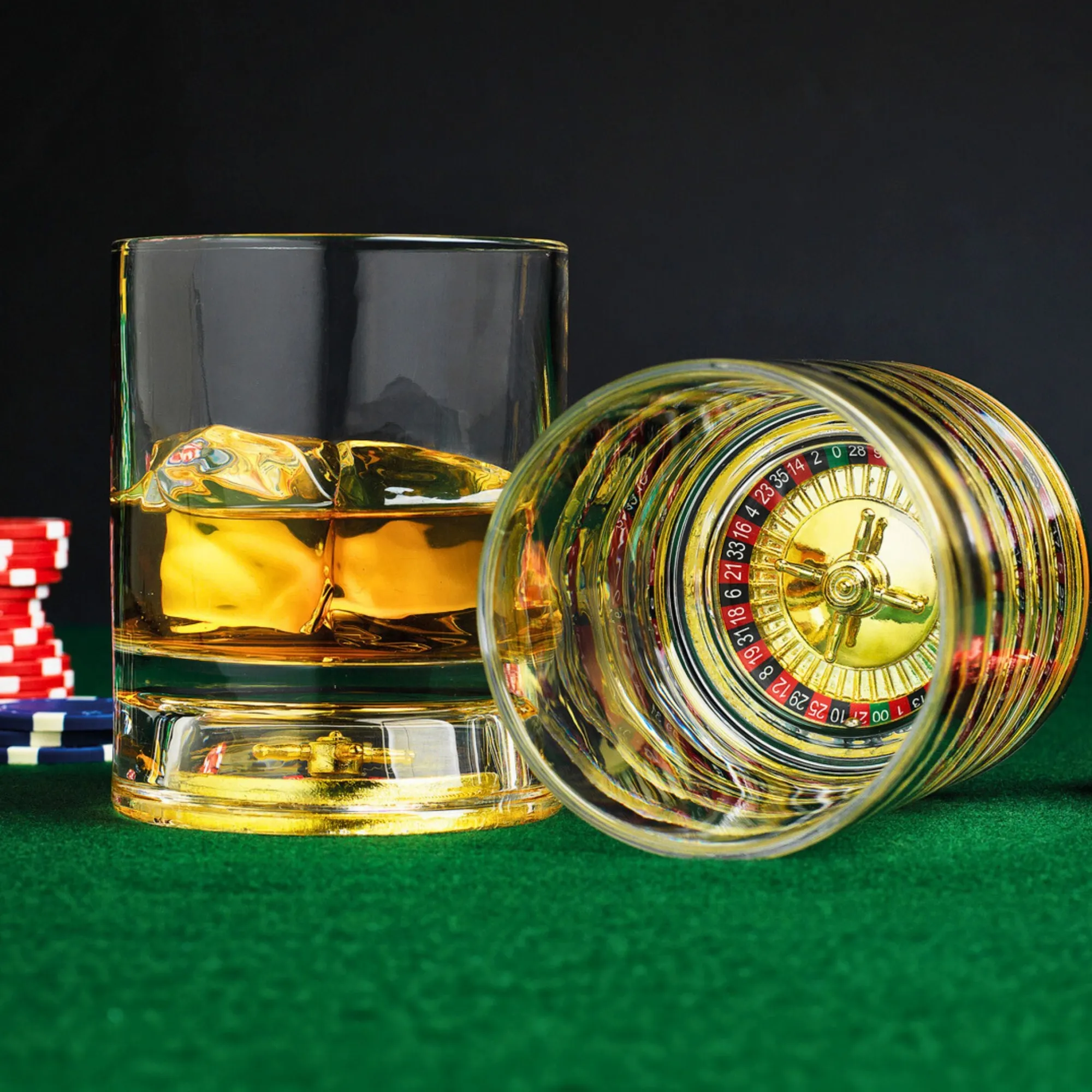 Clearance Godinger Roulette Double Old Fashion, Set of 2